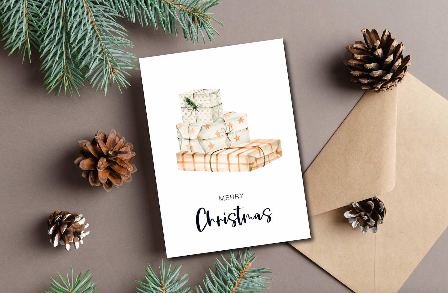 The Life Barn 10x Weihnachtskarten Set Merry Christmas | Weihnachten Karten mit Umschlag | Weihnachtspost