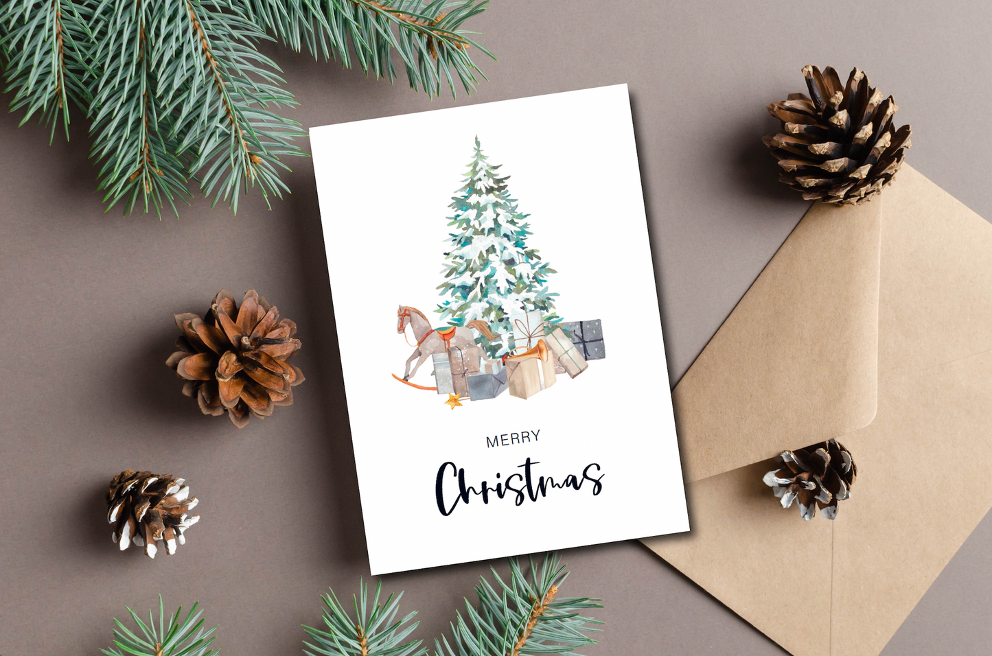 The Life Barn 10x Weihnachtskarten Set Merry Christmas | Weihnachten Karten mit Umschlag | Weihnachtspost