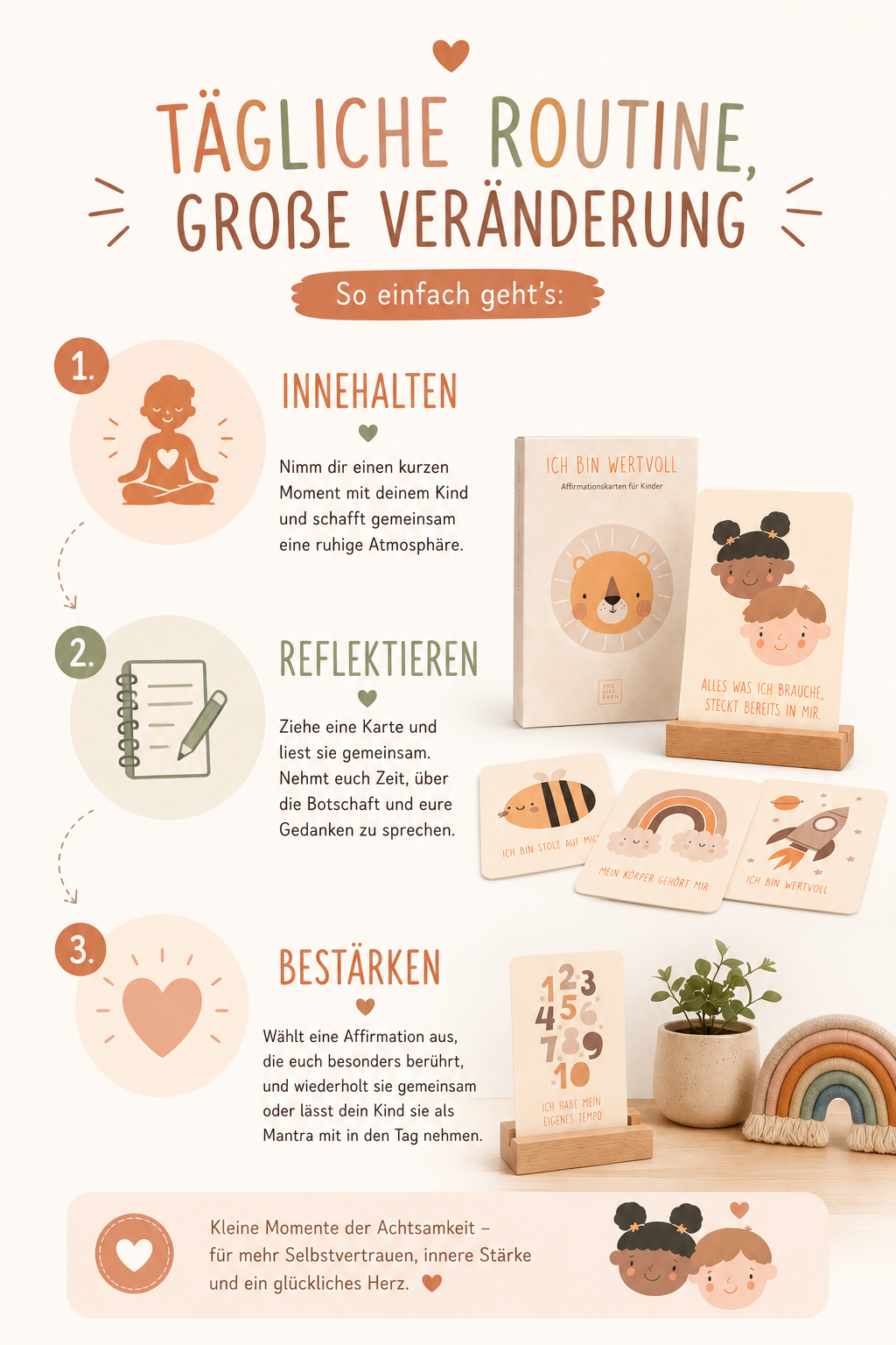 The Life Barn Affirmationskarten Ich Bin Wertvoll für Kinder